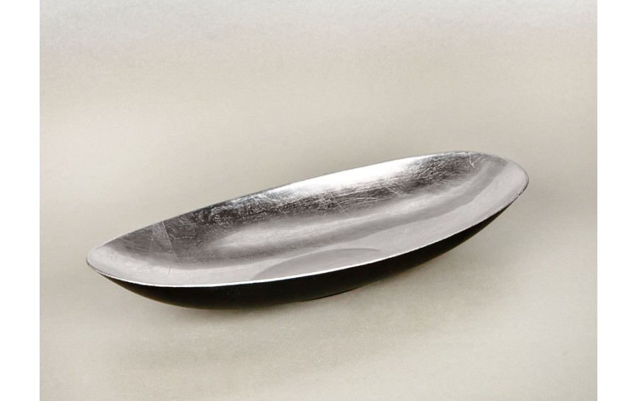Salaterka plastikowa 30cm - srebrna