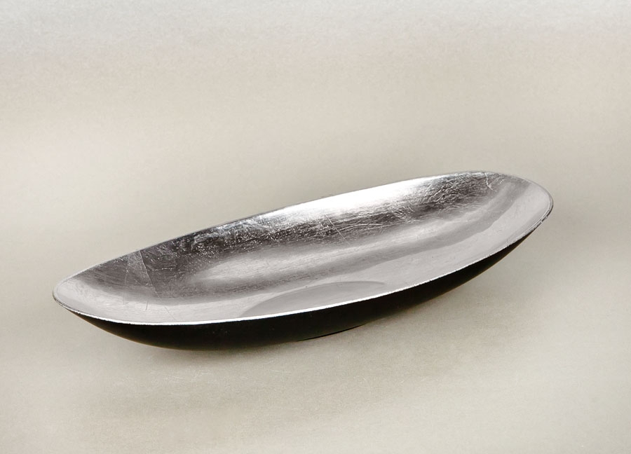 Salaterka plastikowa 30cm - srebrna