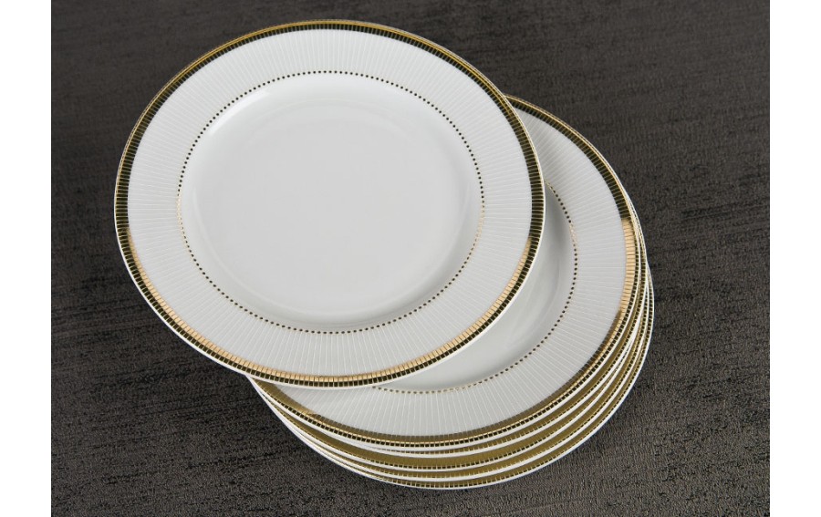 Kpl. 6 talerzy deserowych 17cm Marcello Gold