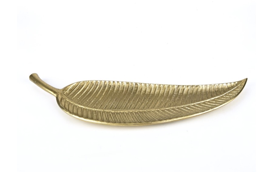 Patera Liść mosiądz 52,5cm