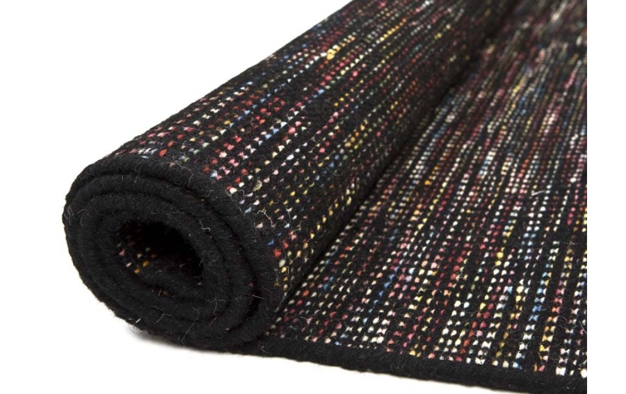 Dywan wełniany 160x230 Black/Multi