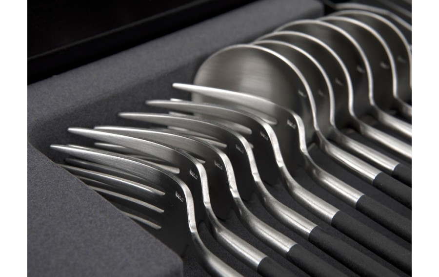 Sztućce Neo Black Silver Plated 6/24 Belo Inox