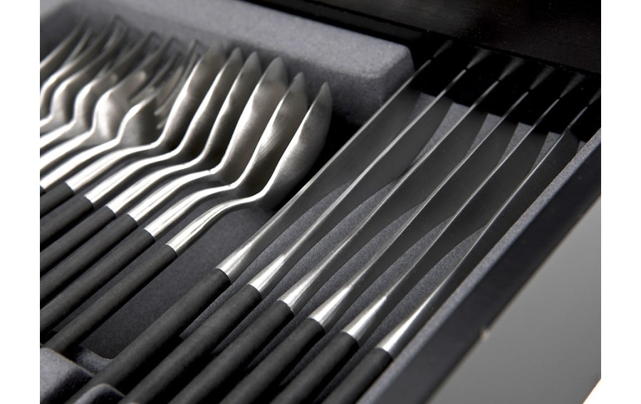 Sztućce Neo Black Silver Plated 6/24 Belo Inox