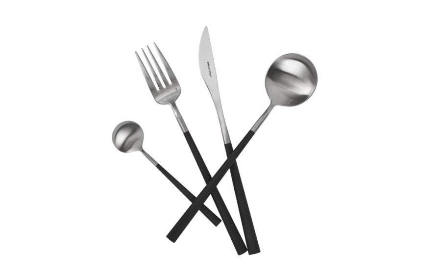 Sztućce Neo Black Silver Plated 6/24 Belo Inox