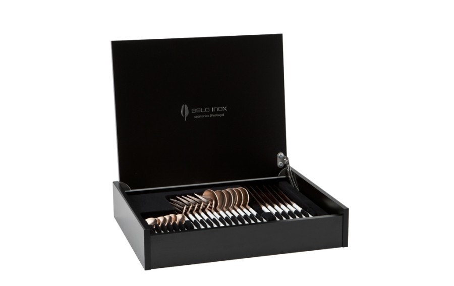 Sztućce Neo White Rose Gold 6/24 Belo Inox