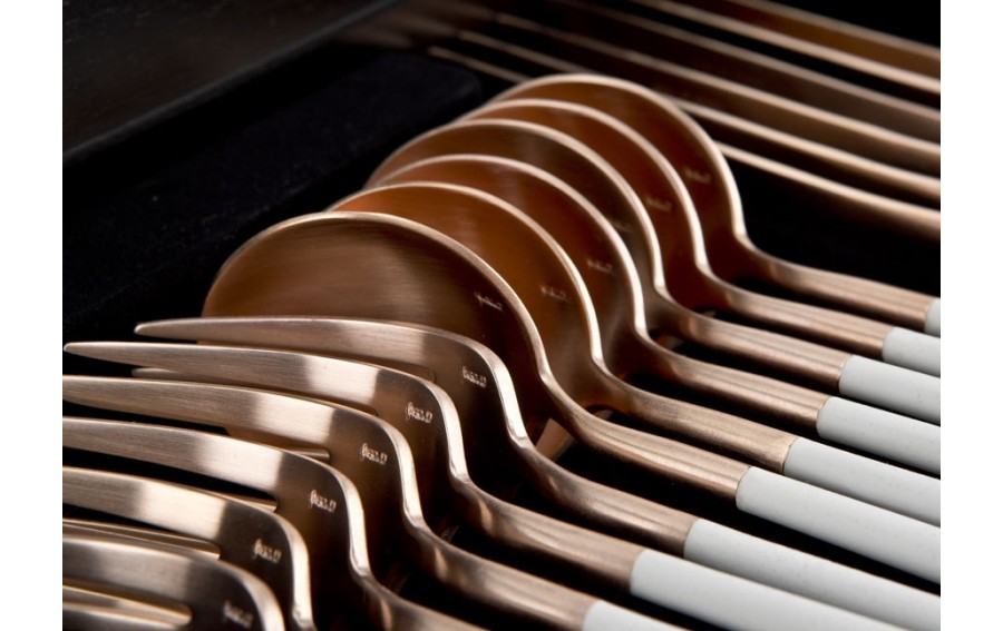 Sztućce Neo White Rose Gold 6/24 Belo Inox