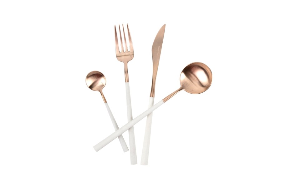 Sztućce Neo White Rose Gold 6/24 Belo Inox