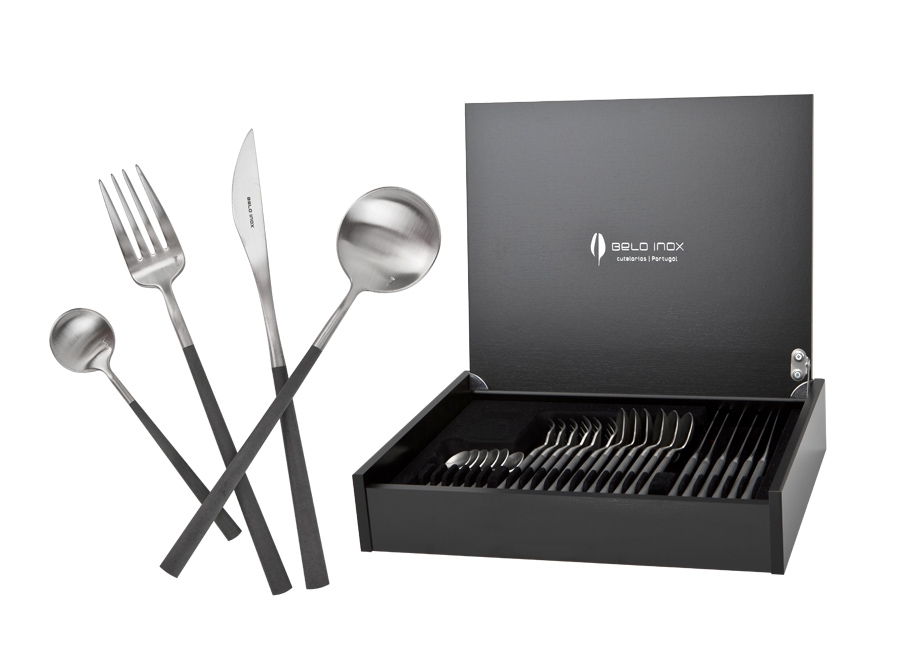 Sztućce Neo Gray 6/24 Belo Inox