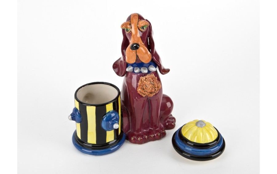 Pojemnik ceramiczny Pies czerwony przy hydrancie