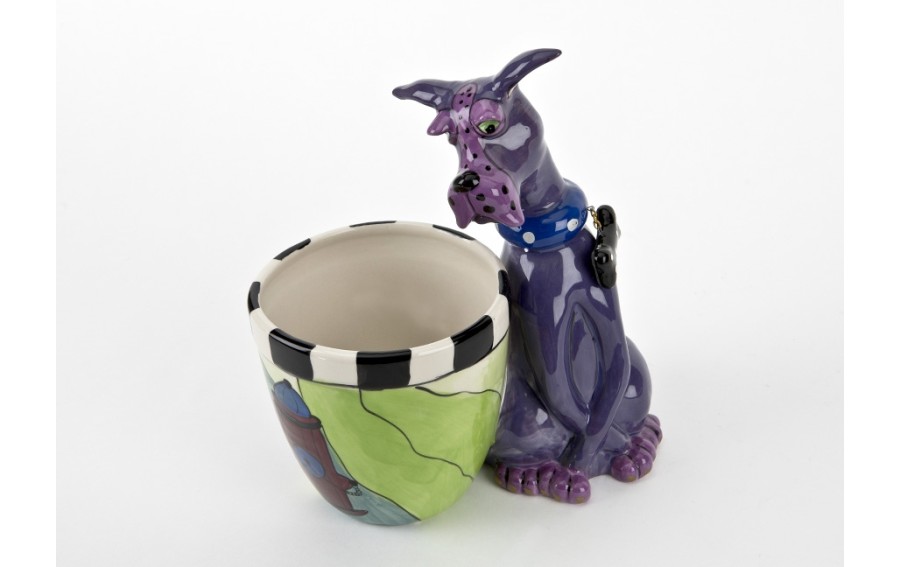 Ceramiczny pojemnik Pies przy hydrancie