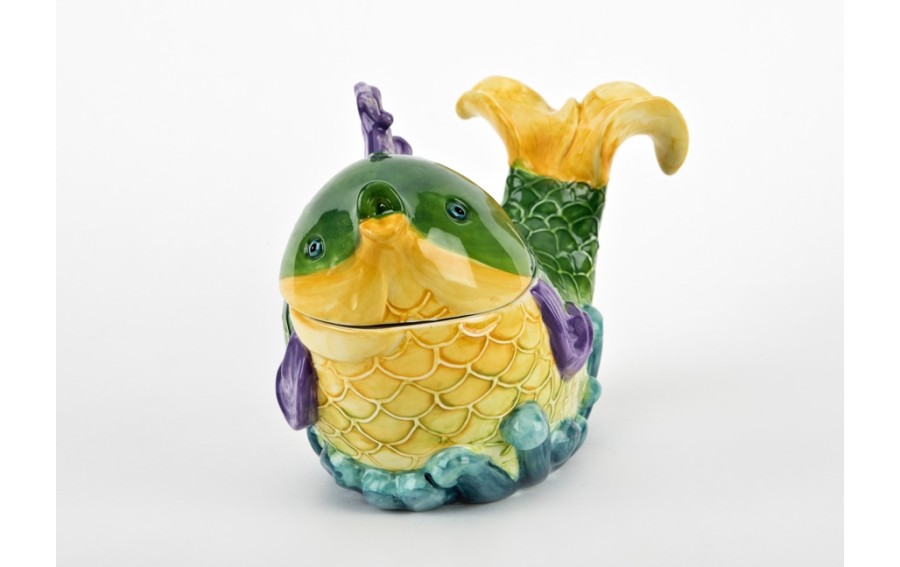 Pojemnik ceramiczny Ryba zielona