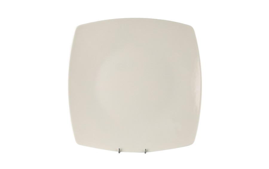 Karolina Hiruni talerz płytki kwadratowy 29 cm Fine Bone China ecru do zmywarki i mikrofali wyprzedaż koniec produkcji