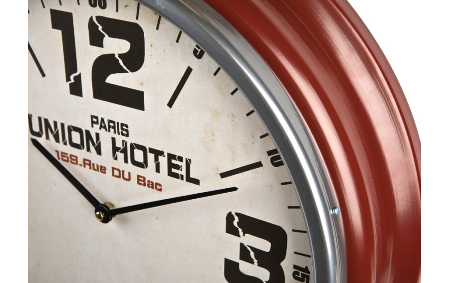Zegar ścienny okrągły 47cm brąz Union Hotel