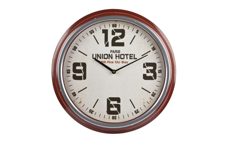 Zegar ścienny okrągły 47cm brąz Union Hotel