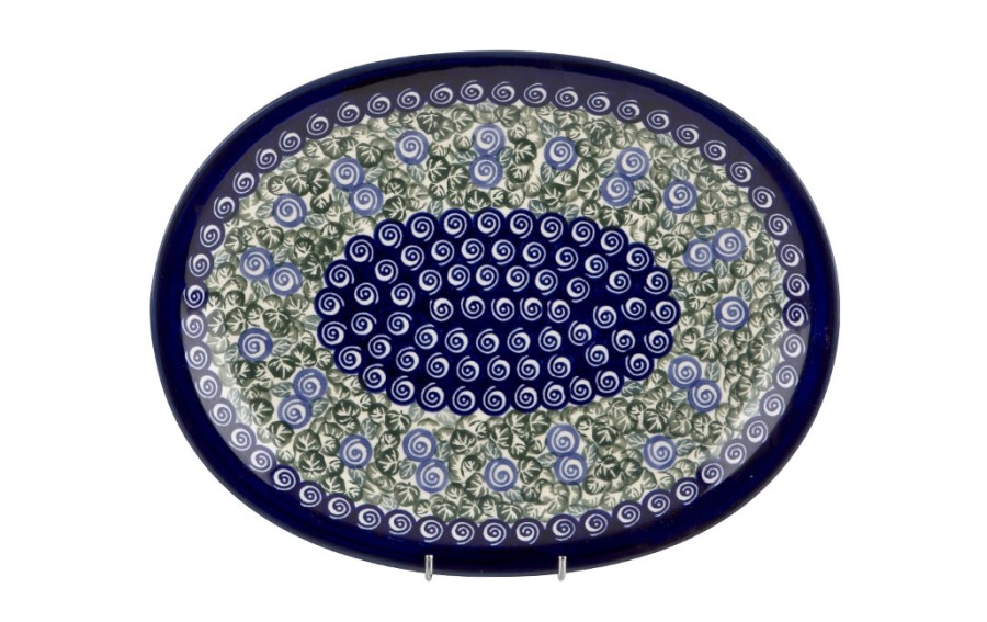 Półmisek owalny 30,5cm Bolesławiec Dekor 1073