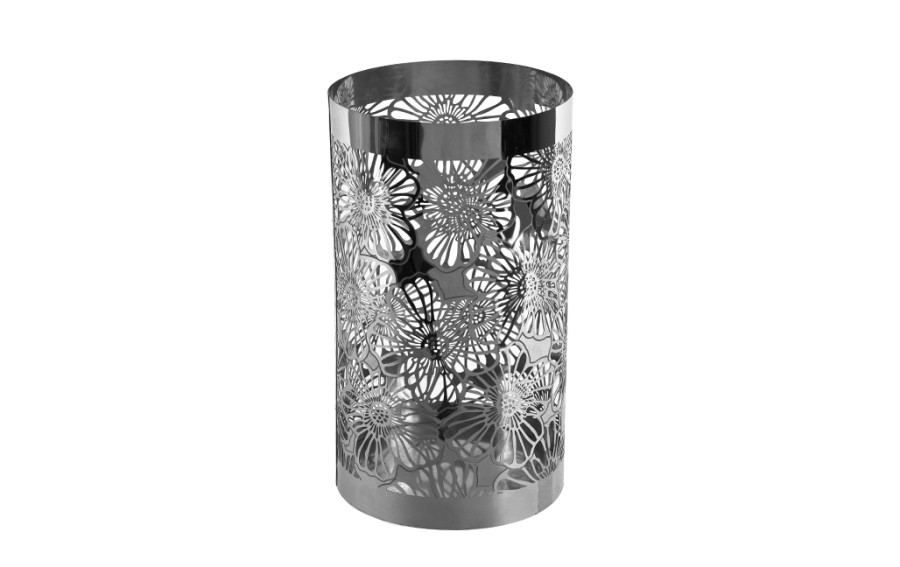Lampion Eden Metal Base Chrom Flower
