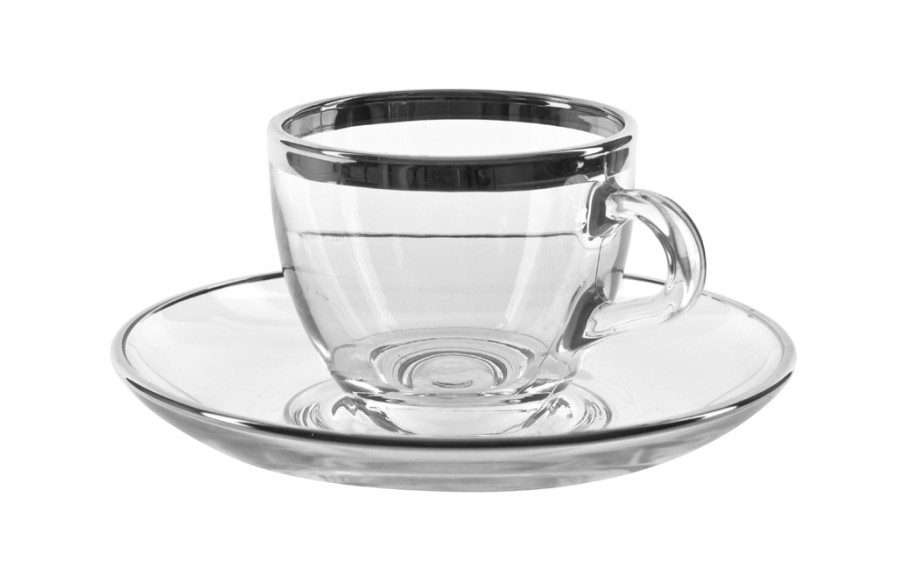 6x Filiżanka espresso 80ml+spodek Platinium Line