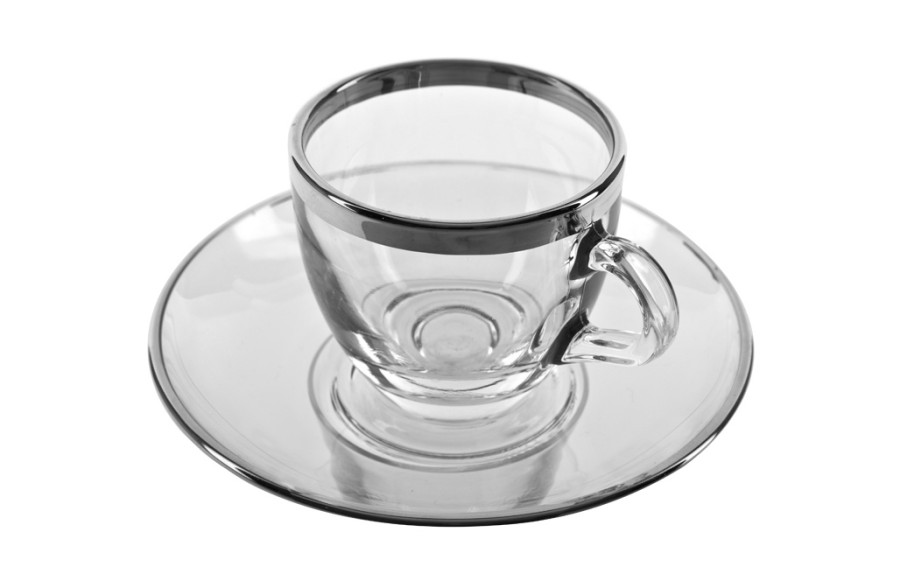 6x Filiżanka espresso 80ml+spodek Platinium Line