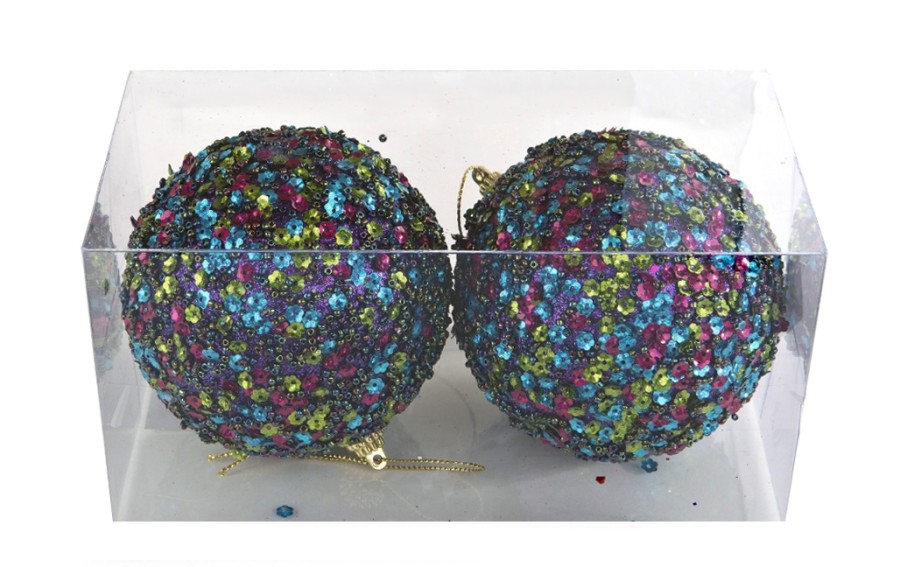 Bombka 10cm (2 szt.) multicolor