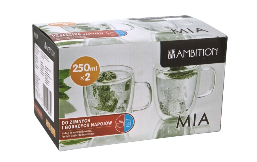Komplet 2 Szklanek termicznych 250 ml Mia 96854