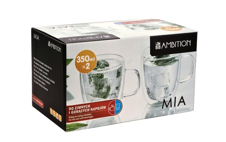 2x Szklanka termiczna 350ml Mia