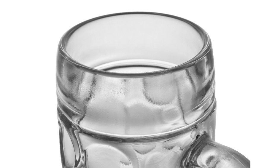 Kufel szklany do piwa 1 l Oberglas grube szkło 286054