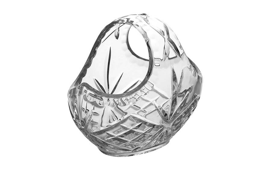 Koszyk kryształowy 15 × 10 × 13,5 cm Glass Factory Zawiercie 5500-1355