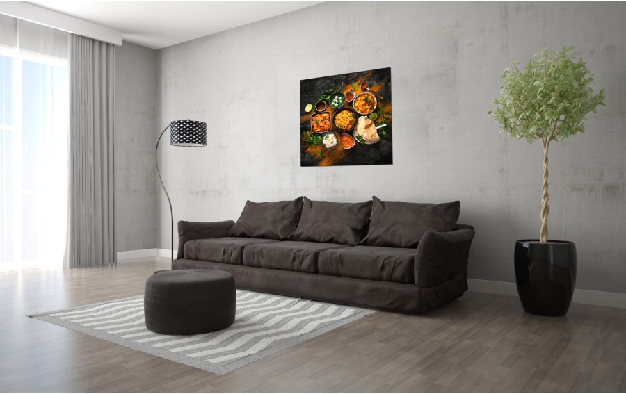 Obraz szklany 100x100 cm. Potrawy