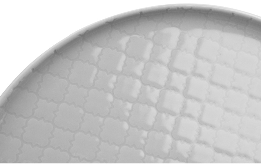 Talerz płytki obiadowy 26cm Marrakesz biały