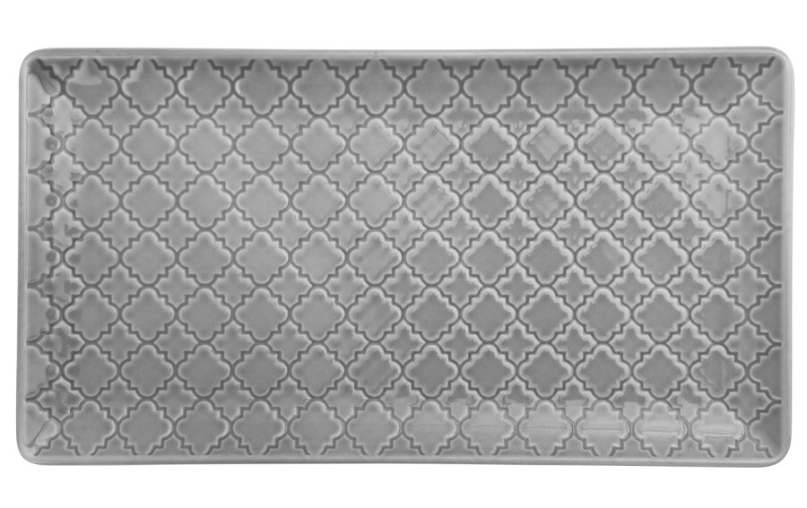 Talerz płytki prostokątny 24x13cm Marrakesz szary