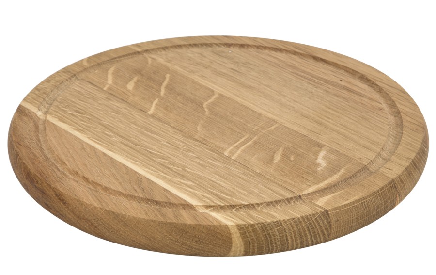 Deska do krojenia dębowa okrągła 25cm DD-11