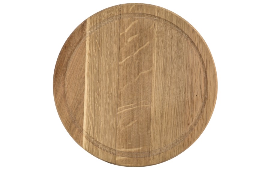Deska do krojenia dębowa okrągła 25cm DD-11