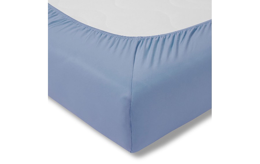 Prześcieradło z gumką jersey 100x200 cm HELLBLAU feinjersey