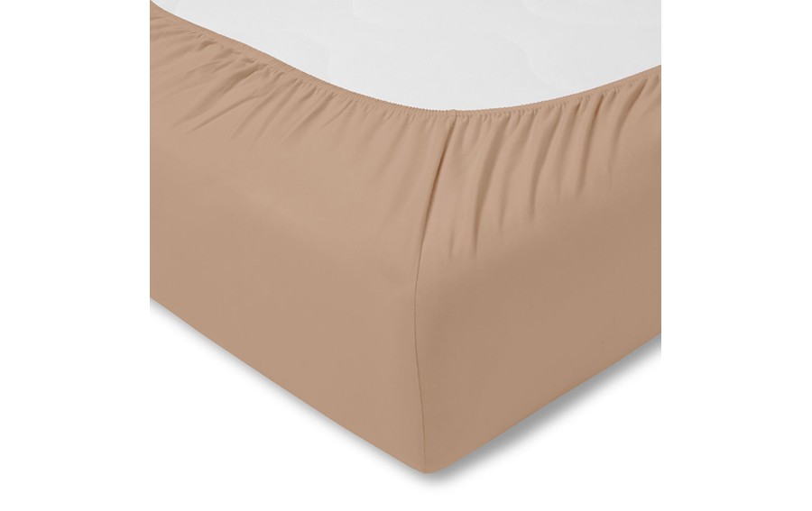 Prześcieradło z gumką jersey 100x200 cm KARAMEL feinjersey