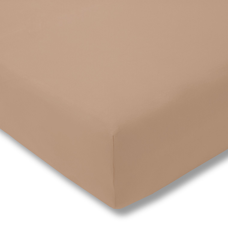 Prześcieradło z gumką jersey 150x200 cm KARAMEL feinjersey