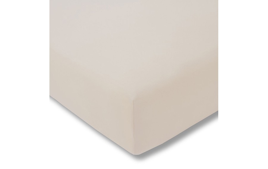 Prześcieradło z gumką jersey 200x200 cm BEIGE feinjersey