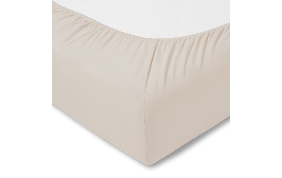 Prześcieradło z gumką zwirnjersey 150x200 cm BEIGE jersey