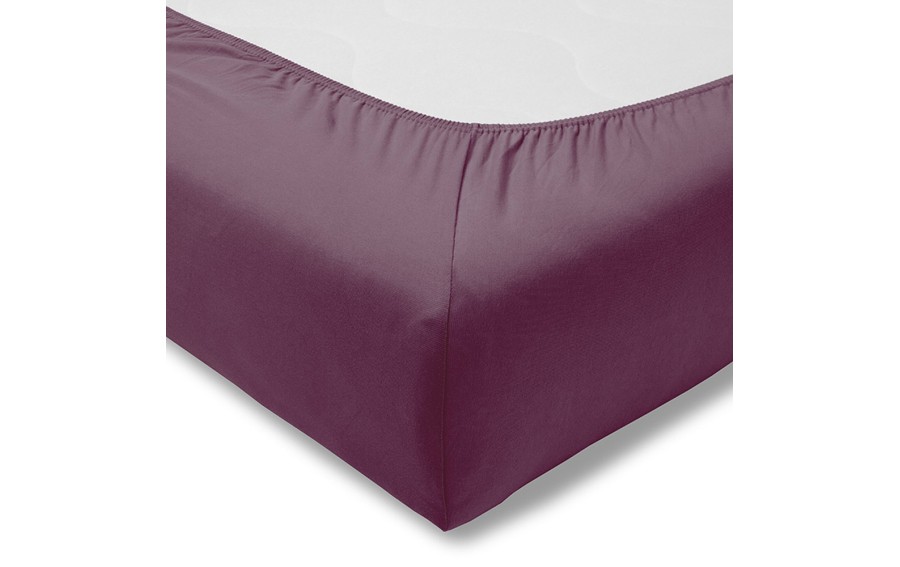 Prześcieradło z gumką zwirnjersey 150x200 cm AUBERGINE jersey