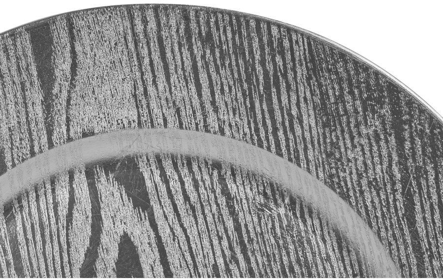 Talerz plastikowy ozdobny 33cm - srebrne słoje