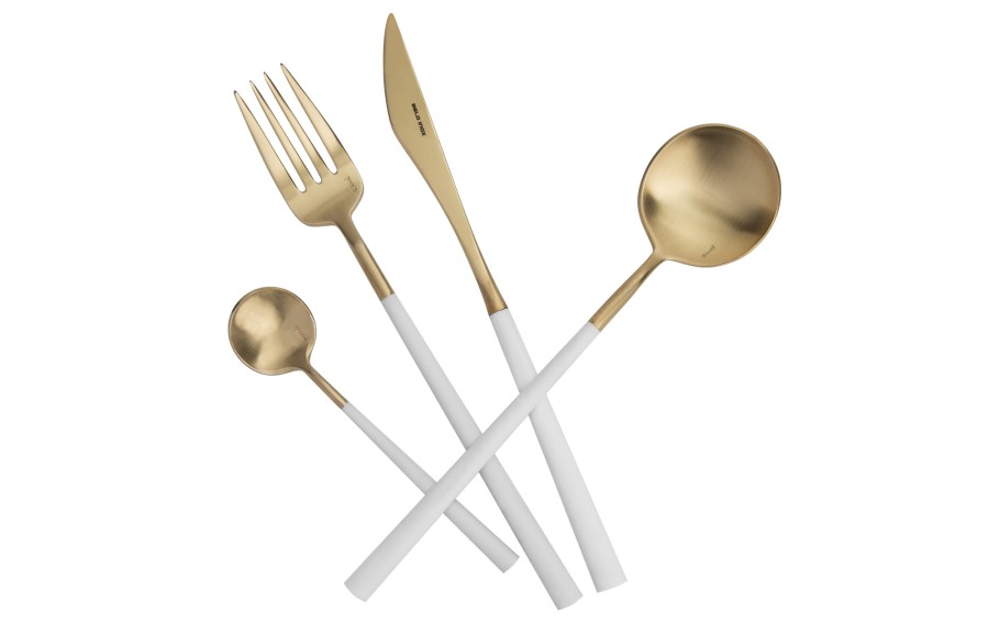 Sztućce Neo White Gold 6/24 Belo Inox