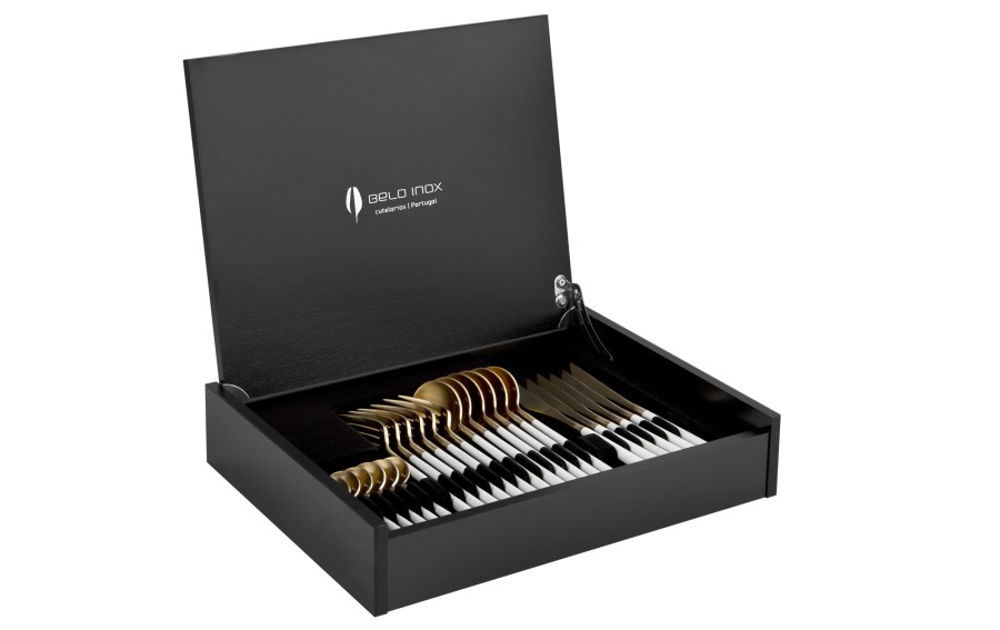 Sztućce Neo White Gold 6/24 Belo Inox