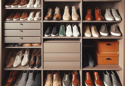 Przechowywanie butów w szafie