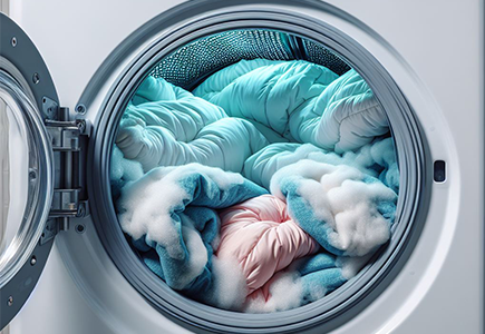 pranie kołdry w pralce