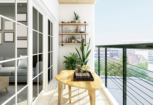 Mały balkon - balkon w bloku też może być piękny! 