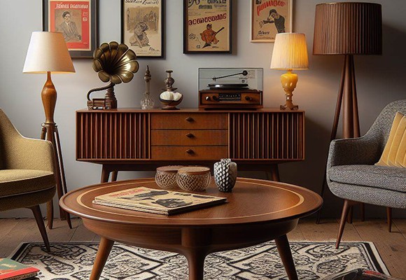 Stolik kawowy retro: powrót do stylu vintage w dekoracji wnętrz