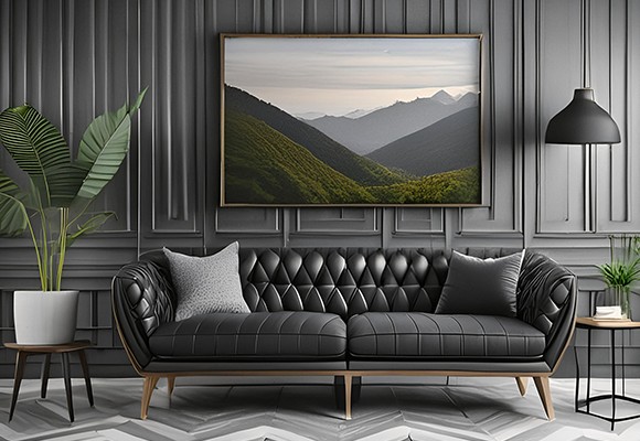 Czarna kanapa w salonie – inspiracje dla salonu z czarną sofą